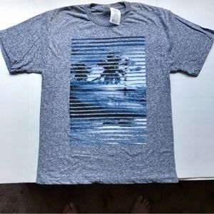 Pacific boys XL graphic t-shirt grey/ blue short-sleeved